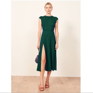 Reformation Gavin Dress in Emerald